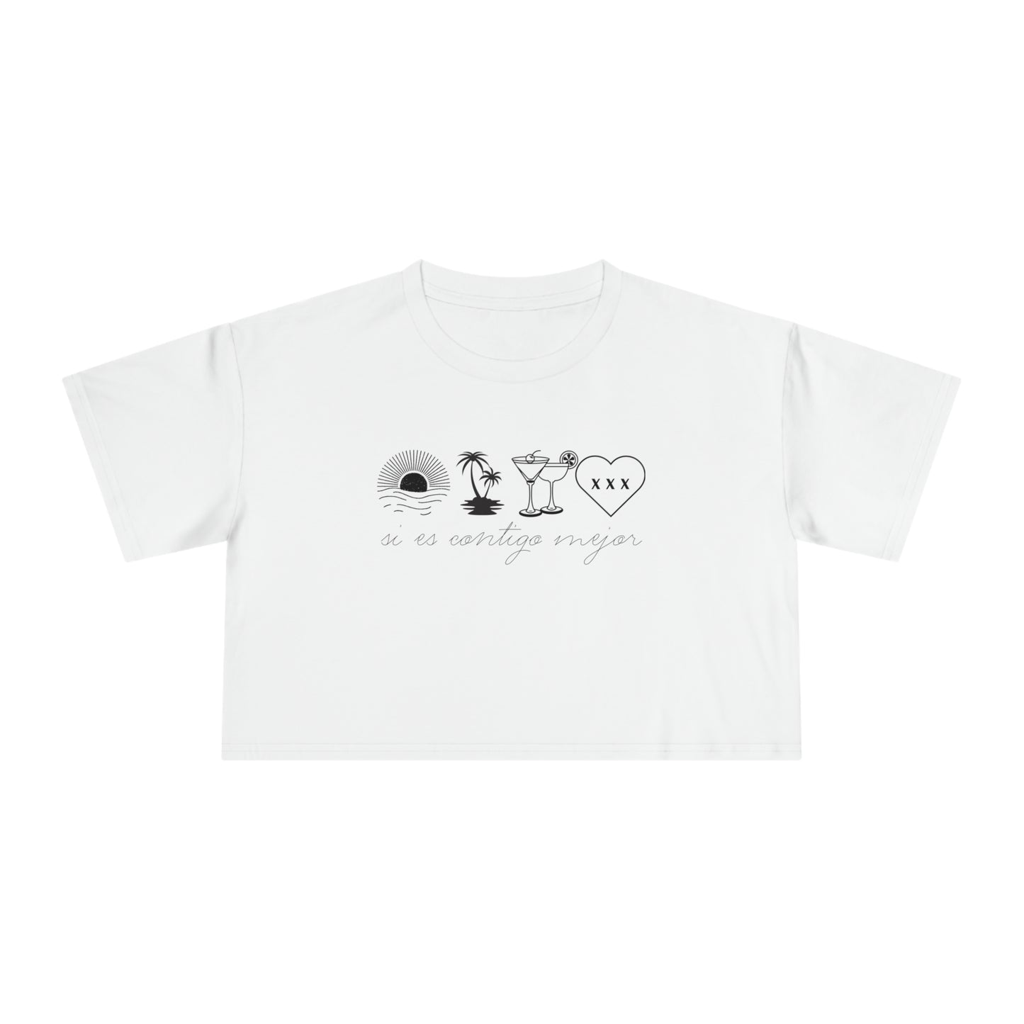 Si Es Contigo Mejor Crop Top