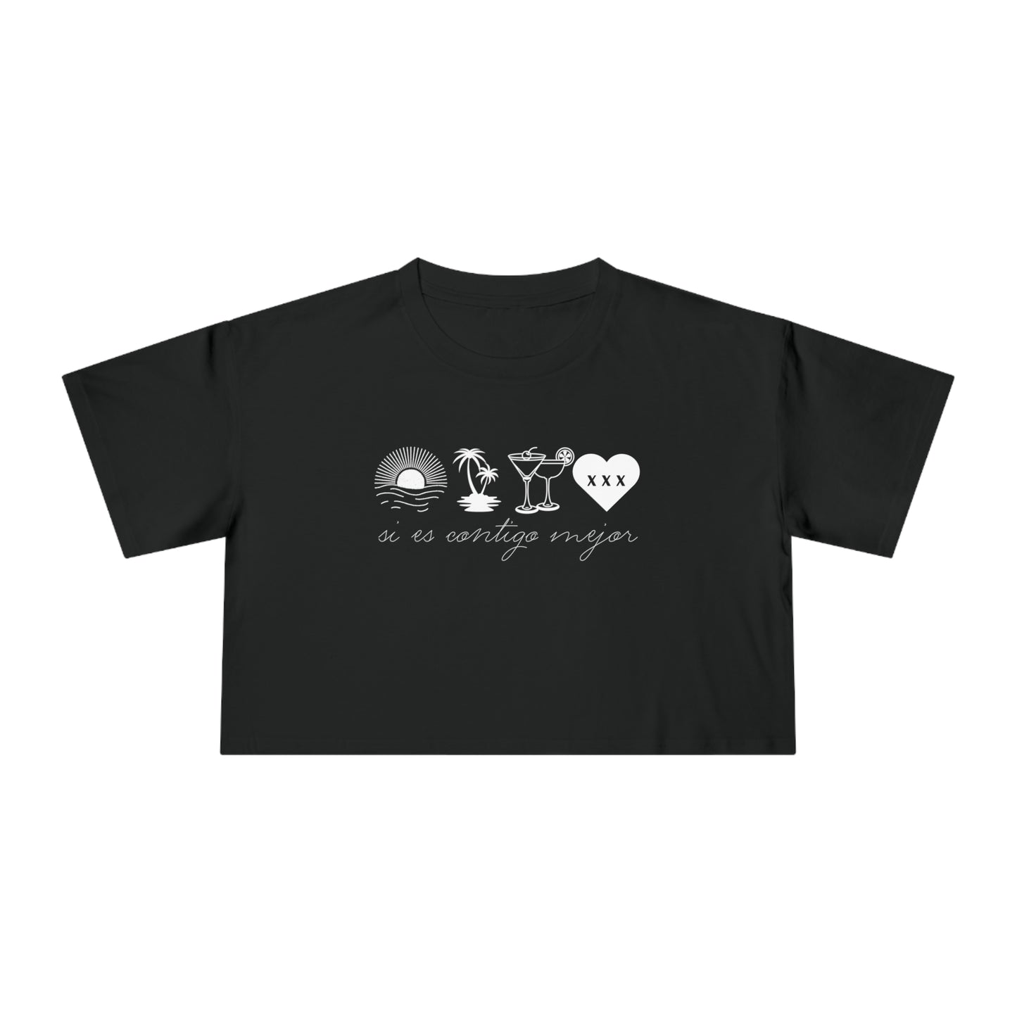 Si Es Contigo Mejor Crop Top