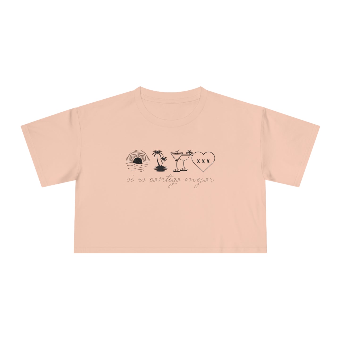 Si Es Contigo Mejor Crop Top