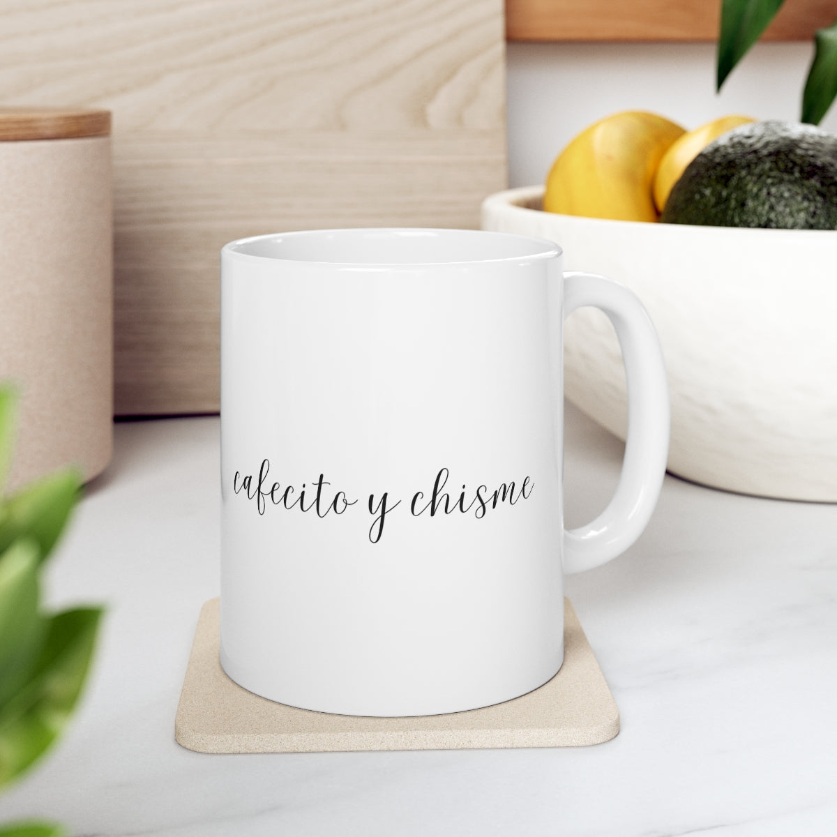 Cafecito y Chisme Ceramic Mug 11oz