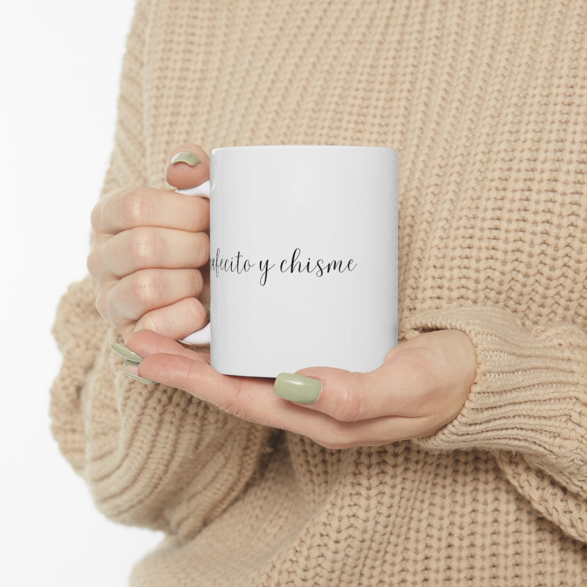 Cafecito y Chisme Ceramic Mug 11oz
