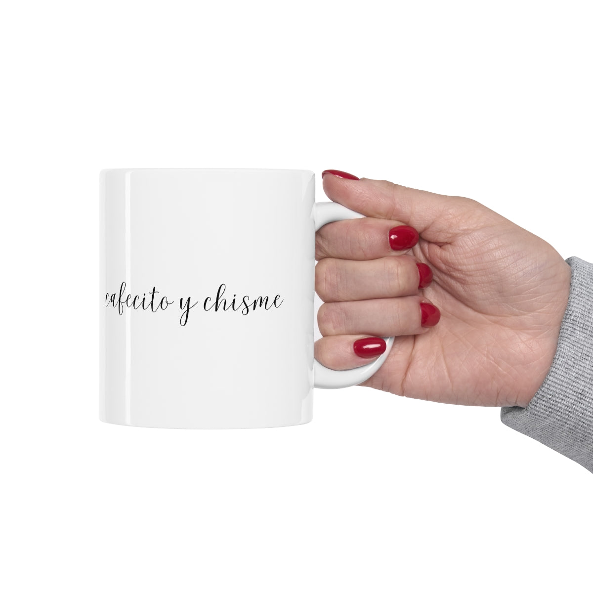Cafecito y Chisme Ceramic Mug 11oz