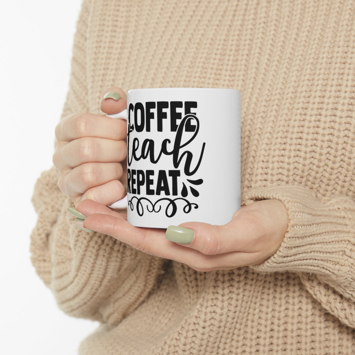 Coffee Teach Repeat Ceramic Mug 11oz