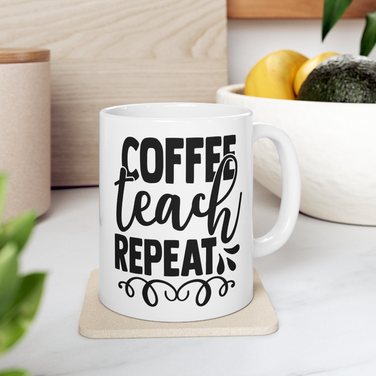 Coffee Teach Repeat Ceramic Mug 11oz