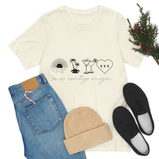 Si Es Contigo Mejor T-Shirt