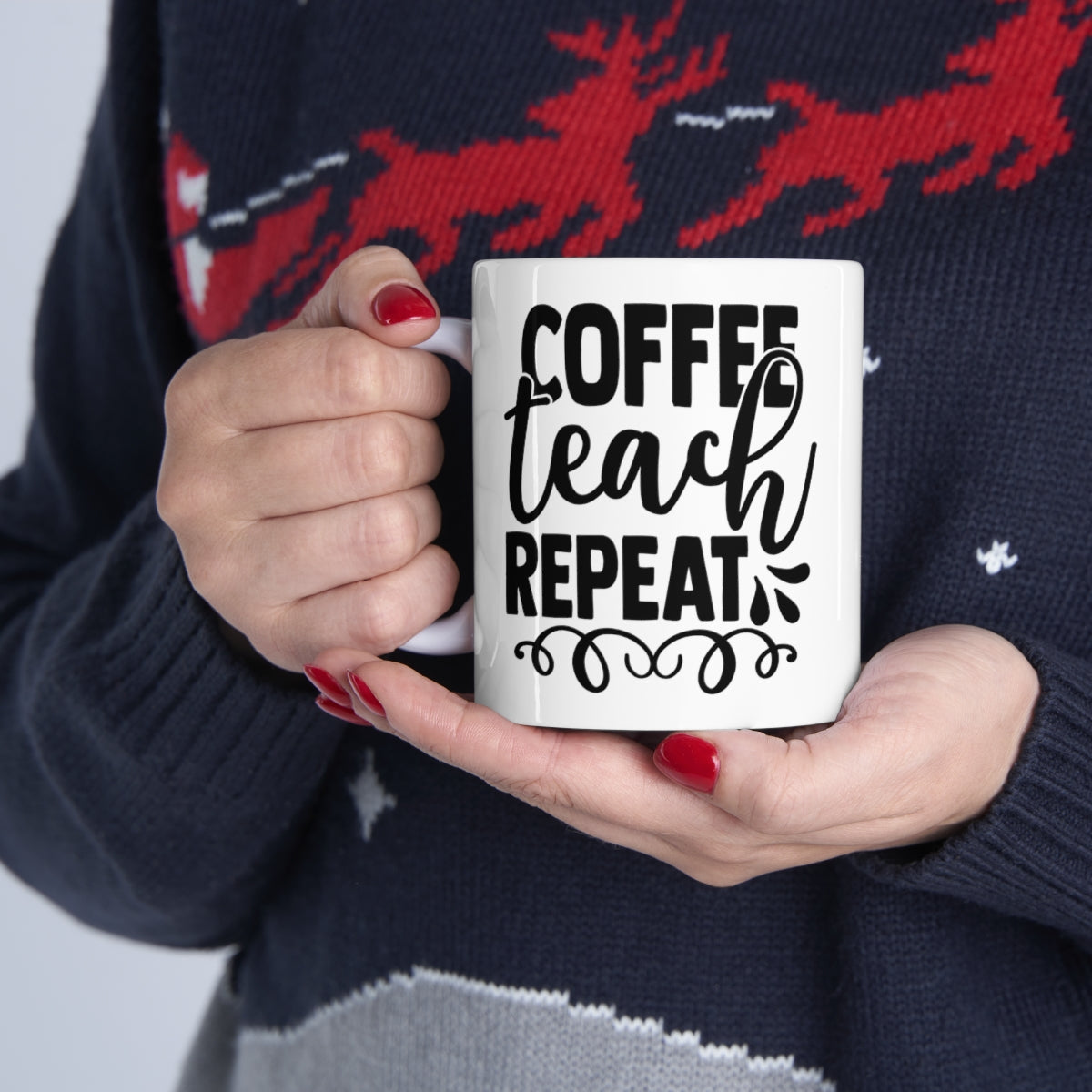 Coffee Teach Repeat Ceramic Mug 11oz