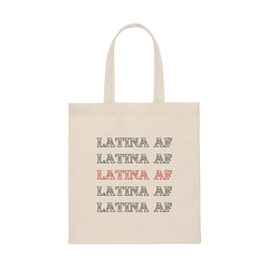 Latina AF Canvas Tote Bag